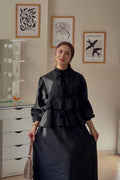Kadın Siyah Elegance Etekli İkili Takım